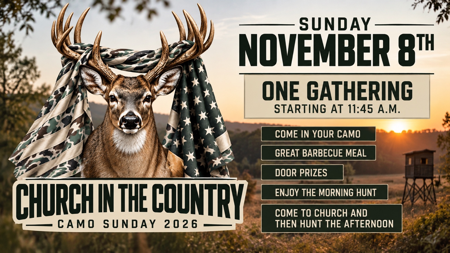 2026 Camo Sunday announcement poster