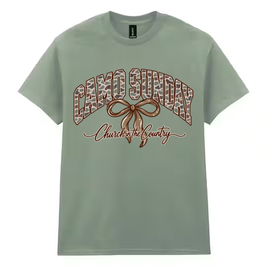 Camo bow tee