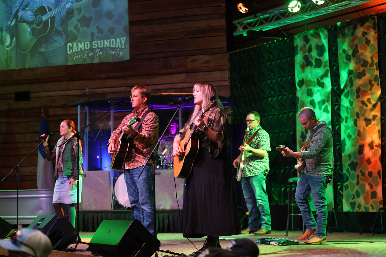 Photograph of Camo Sunday at Church in the Country