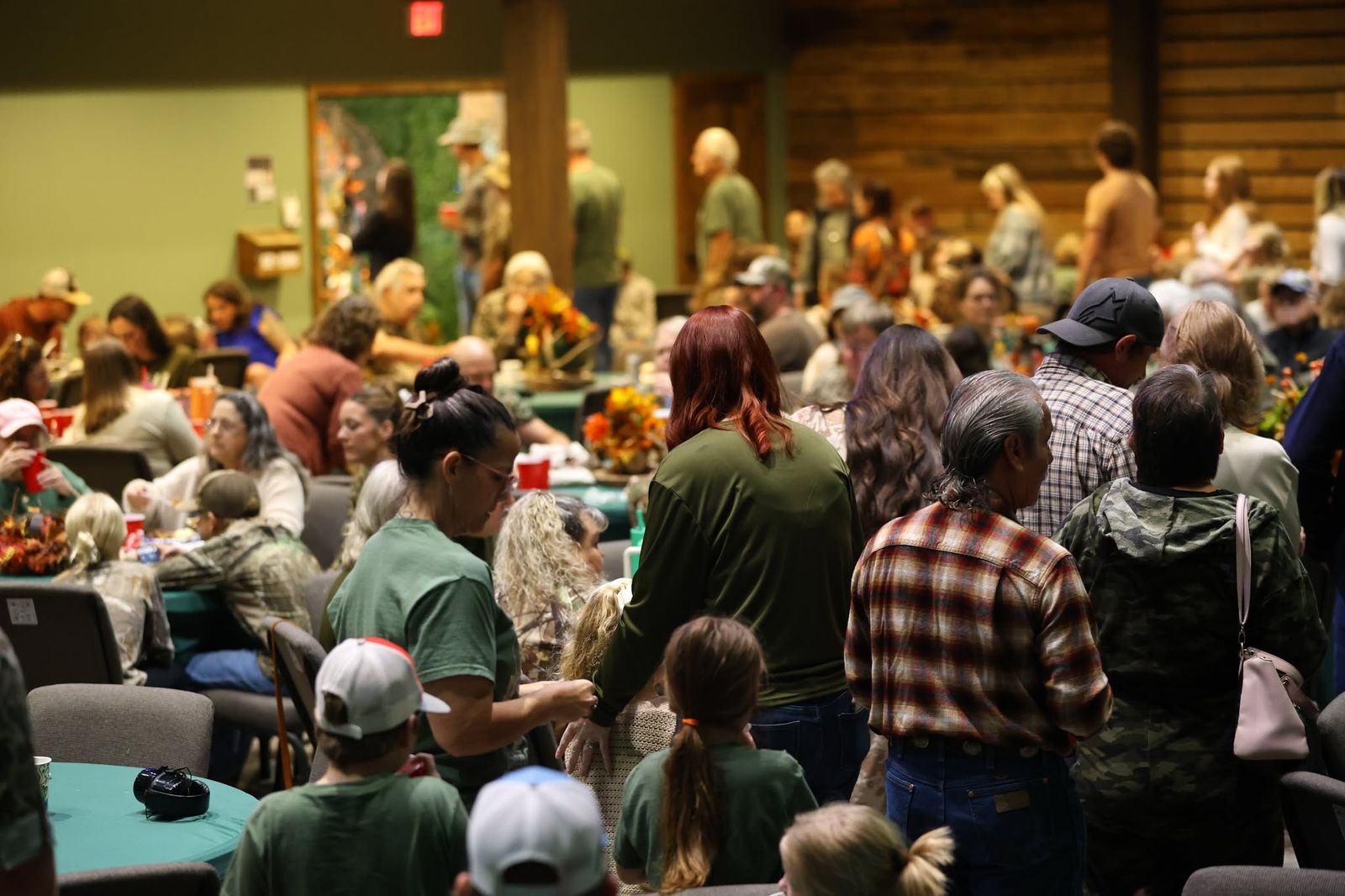Camo Sunday guests enjoying food and fellowship